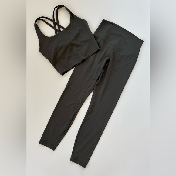 CRZ Yoga Women's Sage Green Gray YOGA Set, Tank Leggings LOT OF TWO Size XS - Picture 1 of 13
